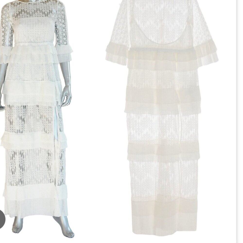 Just Cavalli layered lace dress White size 6